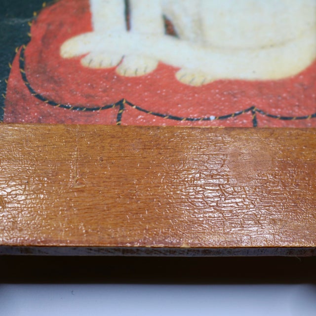 American Vintage Framed Folk Art Portrait Print of "Tinkle, a Cat" For Sale - Image 3 of 8