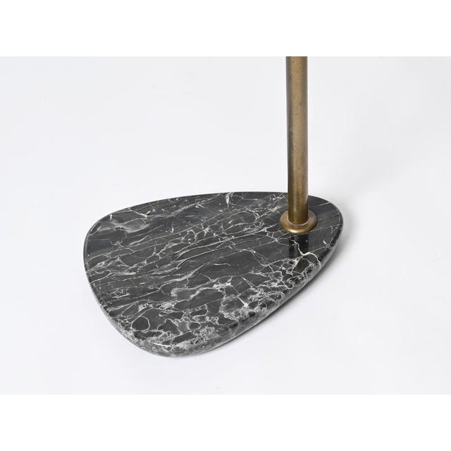 1920s Italian Art Deco Brass and Black Marble Towel Stand in the style of Gio Ponti, 1920s For Sale - Image 5 of 13
