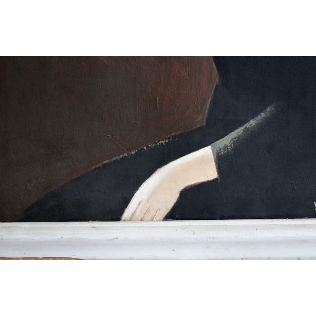 Laimdots Murnieks, Daughter's Portrait, Oil on Cardboard For Sale - Image 6 of 8