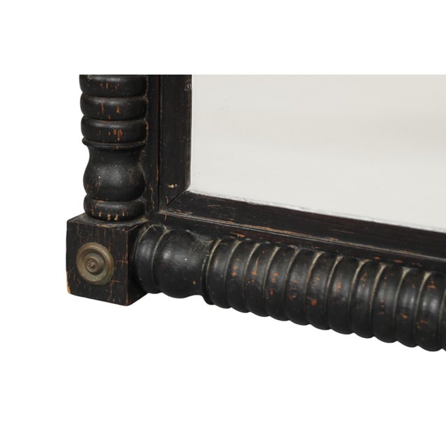 Early 19th Century Early 19thC American Federal Reverse Painted Trumeau Wall Mirror For Sale - Image 5 of 7