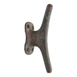 Vintage Cast Iron Boat Cleat Wall Hook For Sale