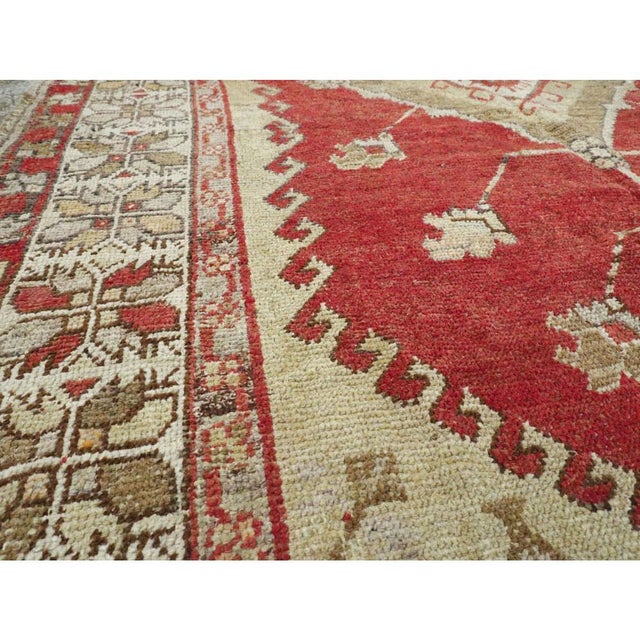 Galerie Shabab Collection Mid-20th Century Handmade Turkish Oushak Accent Rug For Sale In New York - Image 6 of 10