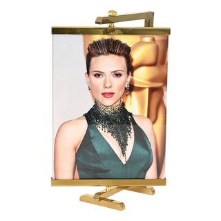 Italian Brass Easel-Shaped Photo Frame from Montagnani, Italy, 1970s For Sale