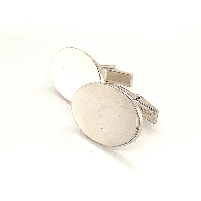 1990s 1990s Tiffany & Co Estate Sterling Silver Cufflinks, 2 Pieces For Sale - Image 5 of 12