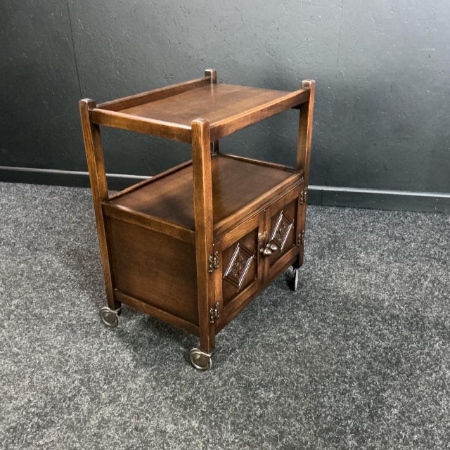 Brown Afternoon Tea Trolley in Oak, 1960 For Sale - Image 8 of 9