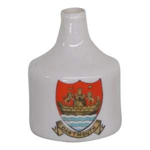 Wh Goss England Porcelain Dartmouth Miniature Model of Sack Bottle