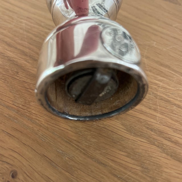 Antique Sterling Silver Peugeot Pepper Mill From the Iconic 21 Club in Nyc For Sale - Image 4 of 6