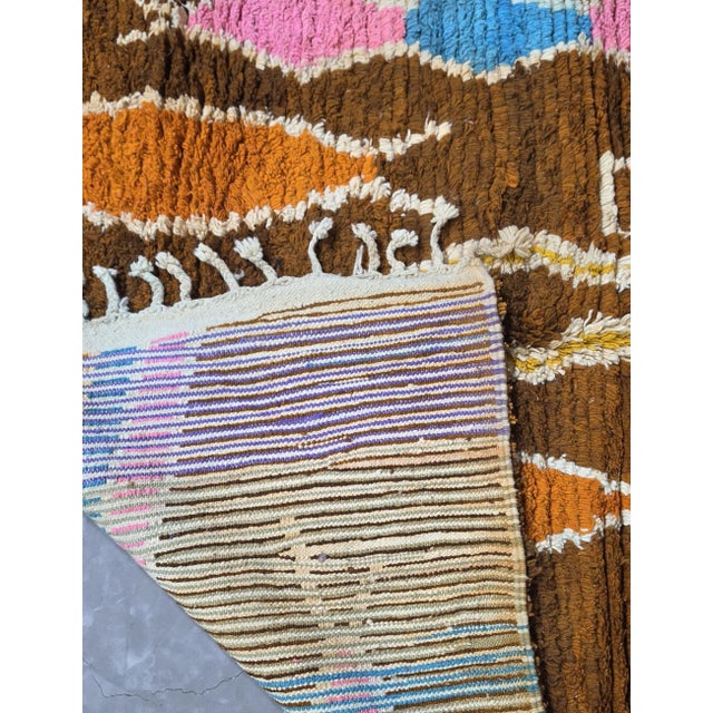 Textile Handwoven Berber Boujad Rug - 8.6 X 7.2 Ft For Sale - Image 7 of 9