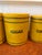Early 20th Century Bright Yellow Enamel Flour, Sugar, Coffee & Tea Kitchen Canisters – Set of 4 For Sale - Image 12 of 17
