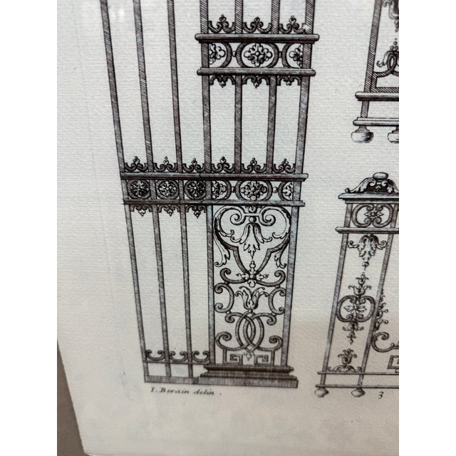 Wood Soicher Marin Jean Berain the Elder Style Architectural Engravings, Set of Two For Sale - Image 7 of 12