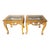 Chippendale Queen Ann Style Solid Wood Side End Tables a Pair For Sale