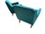 Teal Mid-Century Modern Armchairs - Pair - Restored For Sale - Image 8 of 18