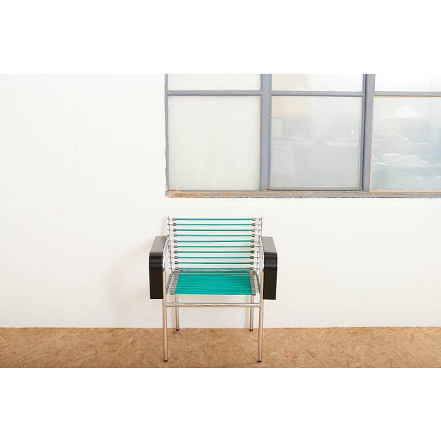 Sandows Armchair in Chrome-Plated Tubular Steel Frame by René Herbst, 1930s For Sale - Image 10 of 11