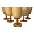 Carlo Moretti Cased Glass 'Butterscotch' Goblets-Set 6 For Sale