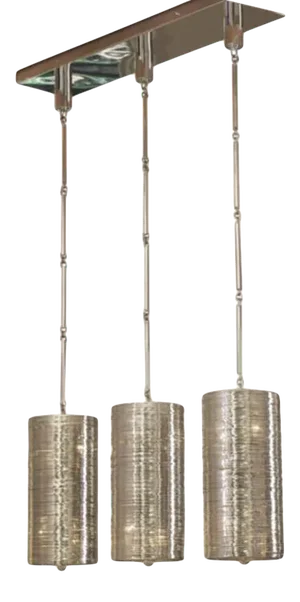 Global View Industrial Modern Chrome Finished Coil Three Pendant Light