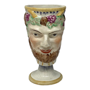 Staffordshire Pearlware Bacchus or Satyr "Surprise" Mug C1810