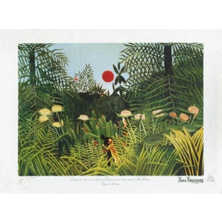 1990 After Le Douanier Rousseau Paysage De La Forêt Vierge Lithograph For Sale