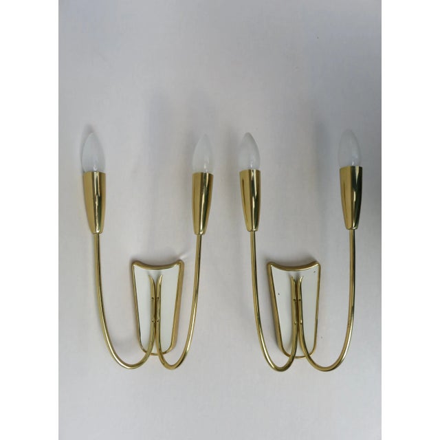 Italian Brass Wall Lights, 1950s, Set of 2 For Sale - Image 14 of 14