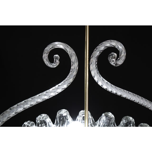 Charming Art Deco Pendant Chandelier by Ercole Barovier, 1940s For Sale - Image 12 of 14