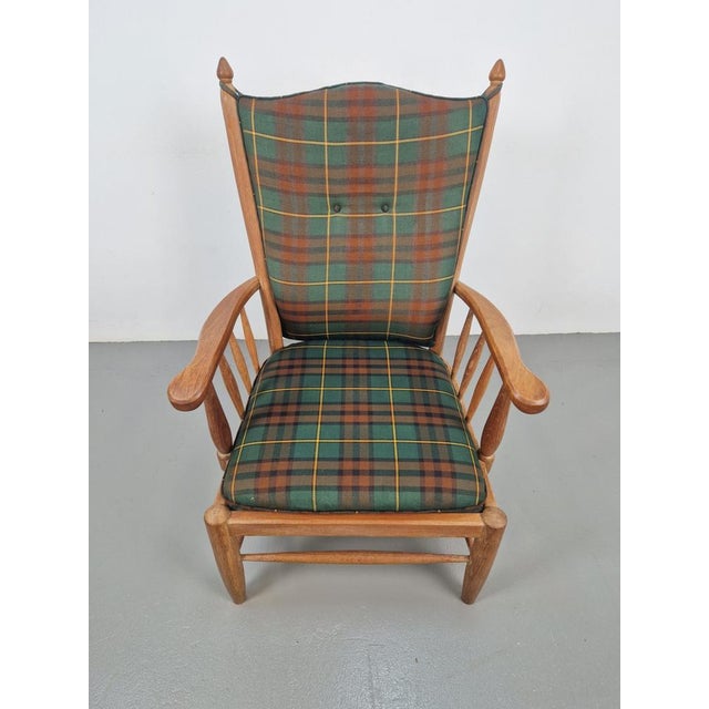 Vintage Scandinavian Beech High Back Armchairs, 1960s, Set of 3 For Sale - Image 4 of 15