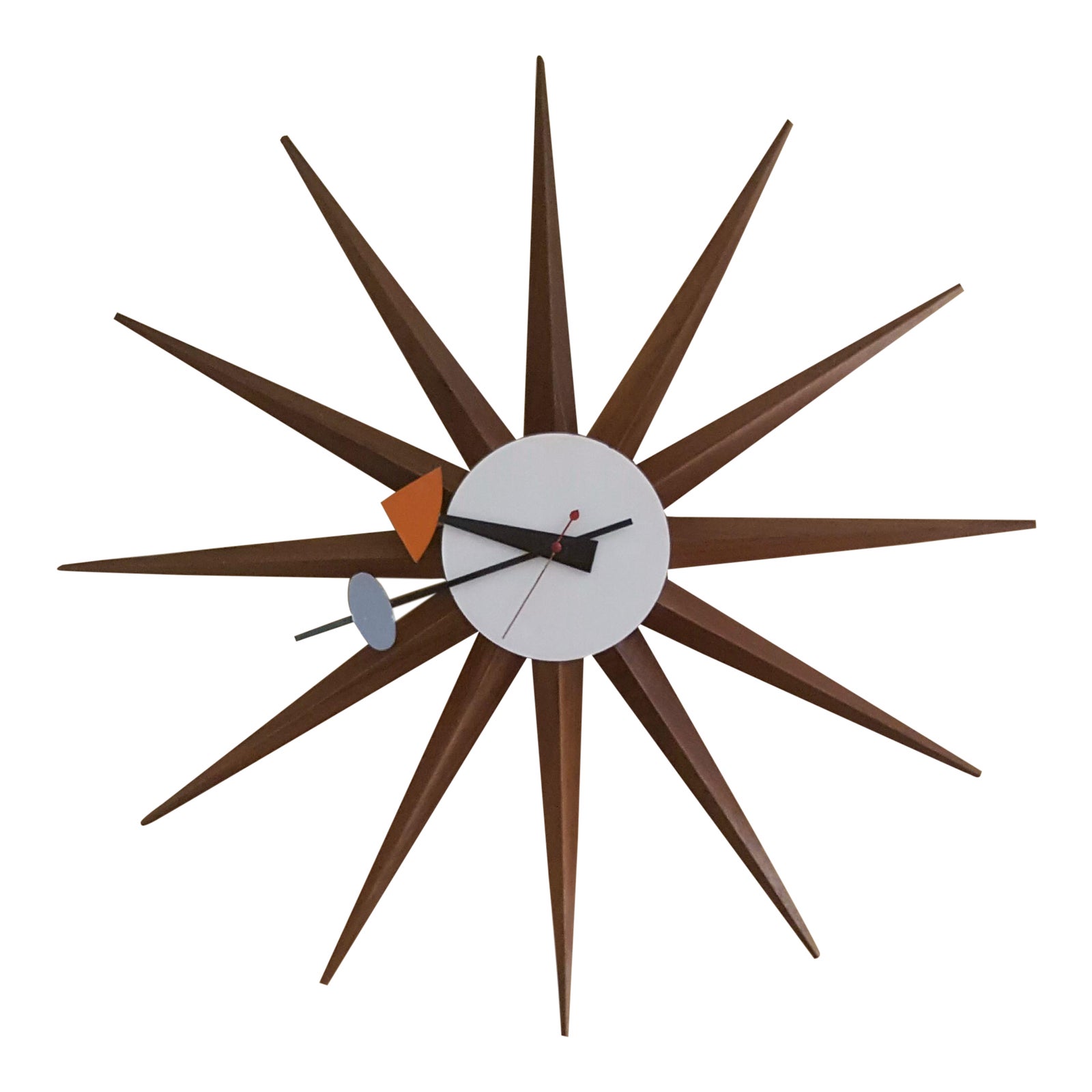 Vintage Nelson Spike Starburst Clock Chairish