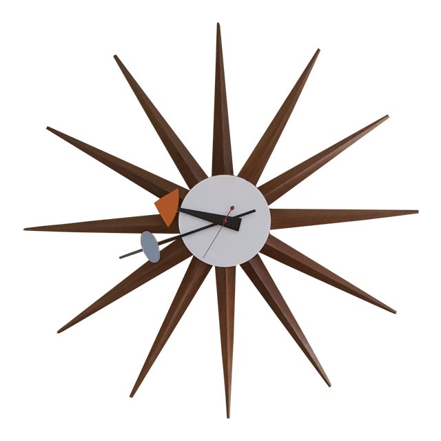 Vintage Nelson Spike Starburst Clock Chairish