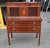 Wood Antique American Federal Style Inlaid Mahogany Ladies Tambour Writing Desk ~ Butlers Desk, 1930s For Sale - Image 7 of 13