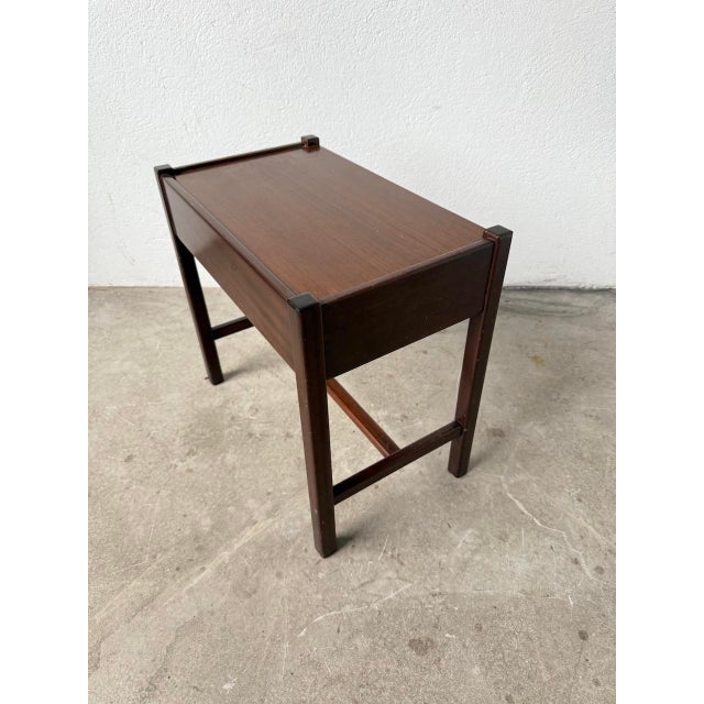 Mahogany Bedside Table by Jacques Hauville for Roche Bobois, 1950s For Sale - Image 16 of 18