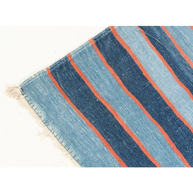 Contemporary Antique Indian Dhurrie Rug 12'1 X 23'10 For Sale - Image 3 of 15