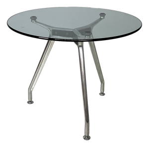 Italian Modern Glass and Steel Dining Table by ICF De Padova, 1970s