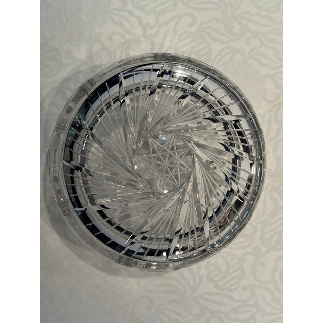 Glass 1990s Bohemian Crystal Bowl For Sale - Image 7 of 7