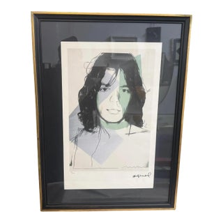 A 21st Century Framed Pop Art Mick Jagger 56/100 Lithograph by Andy Warhol For Sale