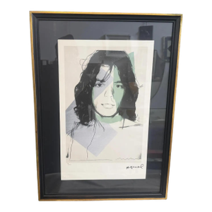 A 21st Century Framed Pop Art Mick Jagger 56/100 Lithograph by Andy Warhol