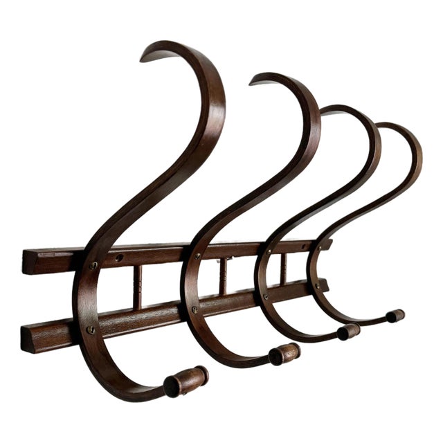 Vintage Thonet Style Bentwood Wall Hooks For Sale