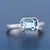 Natural Aquamarine Ring 6.5 14k White Gold 3.21 TCW Certified, Size 6 For Sale - Image 11 of 11