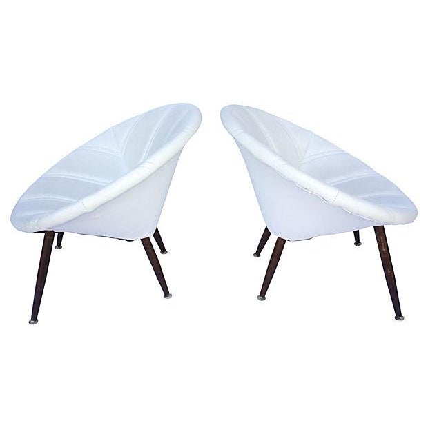 Douglas Eaton MCM Saucer Chairs A Pair Chairish