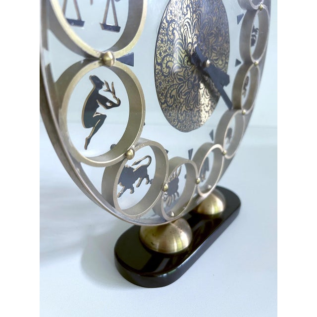 Vintage Zodiac Theme Desktop Clock, 1950s For Sale - Image 17 of 18