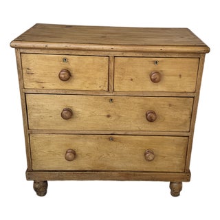 19th Century English Pine Chest of Drawers For Sale