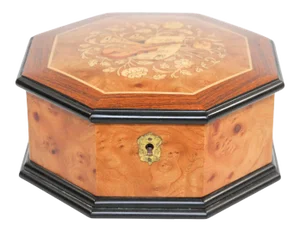 Octagonal Jewelry Music Box, Made in Italy