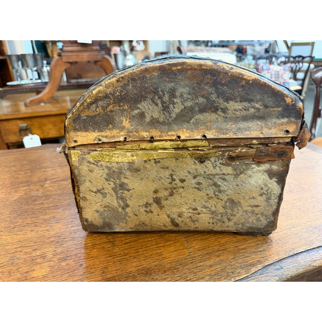 An exceptional, period-made early 19th-century antique document trunk box, beautifully showcasing utilitarian Federal or...