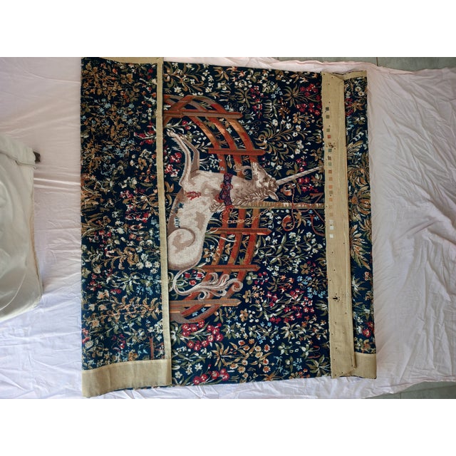 1980s Handcrafted Artisan Tapestry – “The Unicorn in Captivity” For Sale - Image 12 of 18