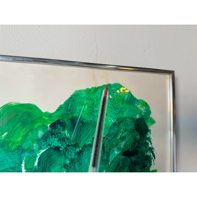 Ronald Julius Christensen, American (1923 - 1999) " Edge of a Park" Oil Painting For Sale - Image 11 of 12