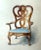 This antique 19th century original dining armchair watercolor painting is a unique piece of artwork showcasing in a...