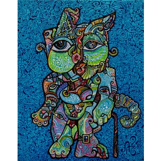 Alexander Arshansky, "Old and Wise" Cubist Piece For Sale