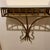 Italian Gilt Iron Faux Bamboo Wall Mounted Shelf / Console table. New distressed mirrored top. Has rings on back for...