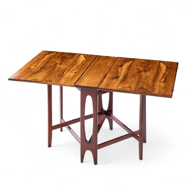 Bendt Winge Mid Century Norwegian Rosewood Drop-Leaf Rosewood Dining Table - Pair For Sale - Image 14 of 17
