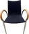 Set of 6, Dining Chairs With Chrome Frames, Black Upholstery & Sculpted Wood Arms This set of six Italian armchairs...