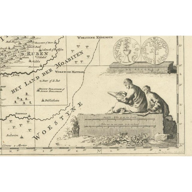 Antique Holy Land Map with Twelve Tribes of Israel from Covens & Mortier, 1700s For Sale - Image 5 of 10
