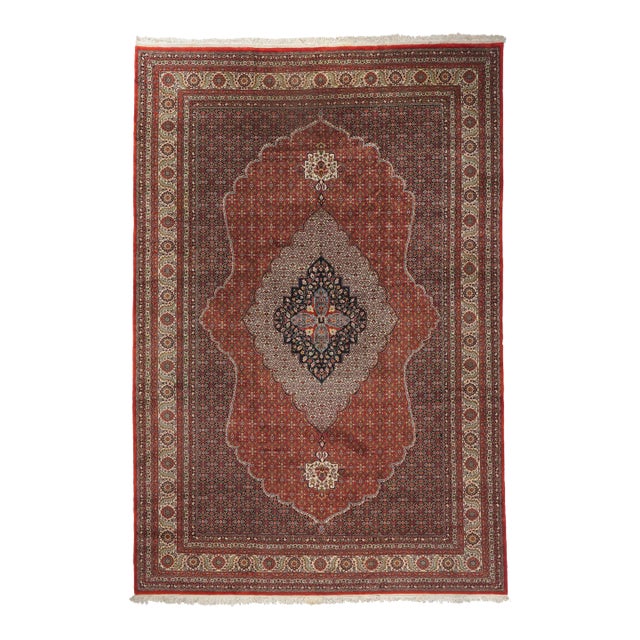 Vintage Persian Mahi Tabriz Rug - 11'11 X 17'08 For Sale