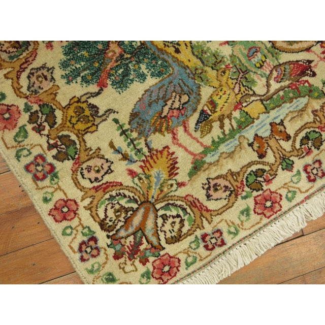 Enchanting Persian Pictorial Tabriz Rug